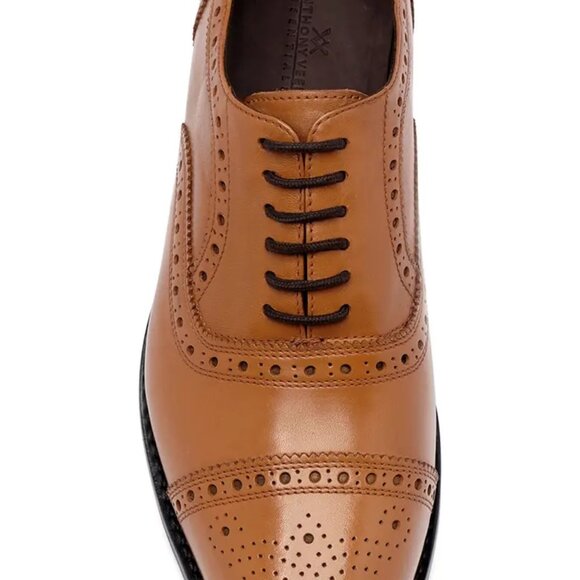 Anthony Veer Ford Brogue Leather Oxford in Tan main image 4